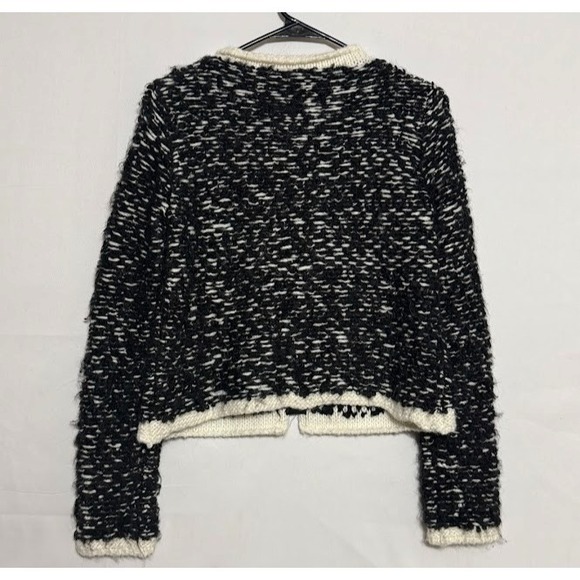 Vintage Naja Cardigan Alpaca Mohair Wool Blend Knit Made In Italy Womens S Black - Picture 2 of 6